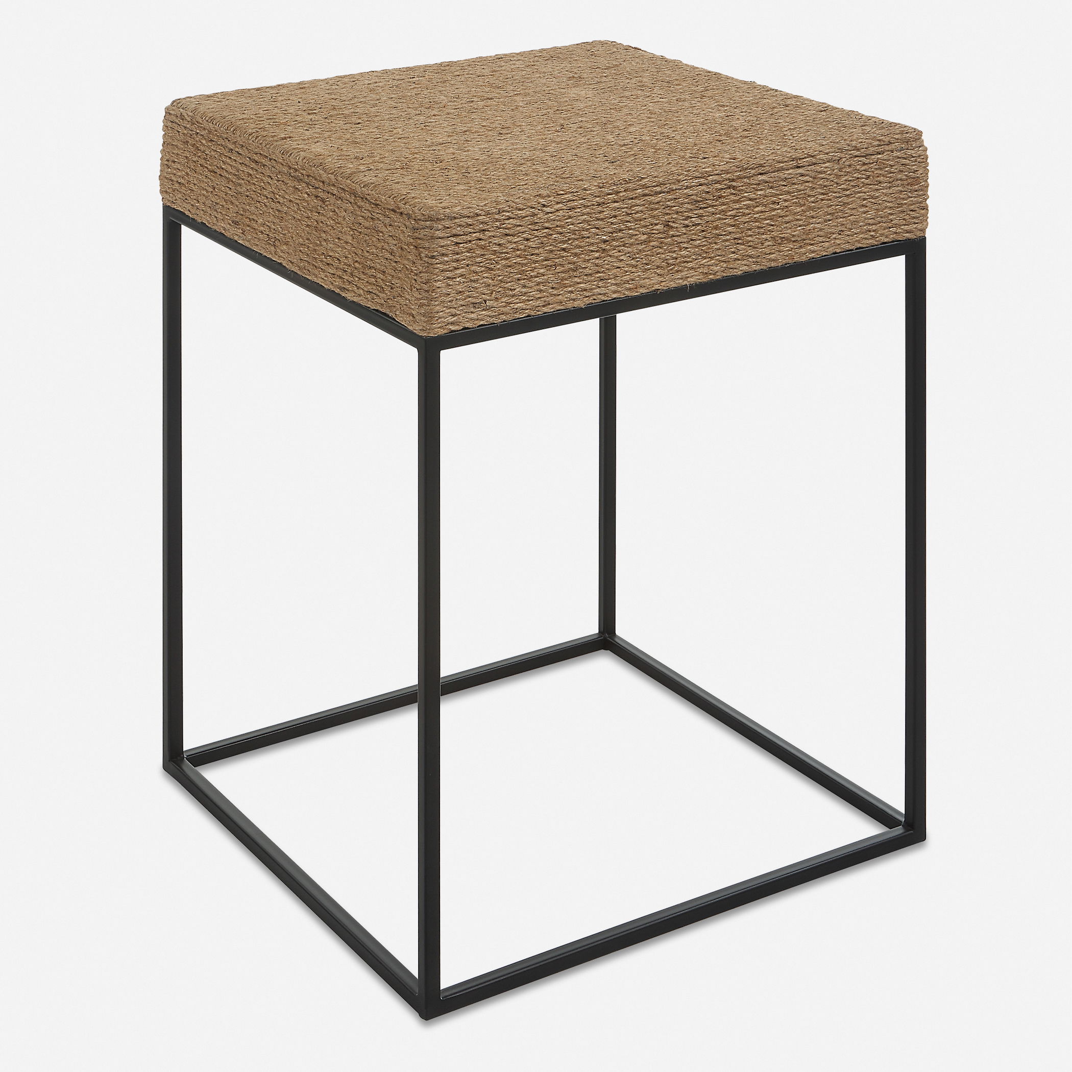 Laramie Rustic Rope Accent Table large image 