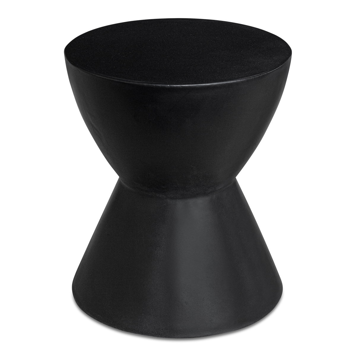 Hourglass Outdoor Stool Black, Outdoor Chair by Moe's Home, 1'3" width x 1'6" height x 1'3" depth View 2