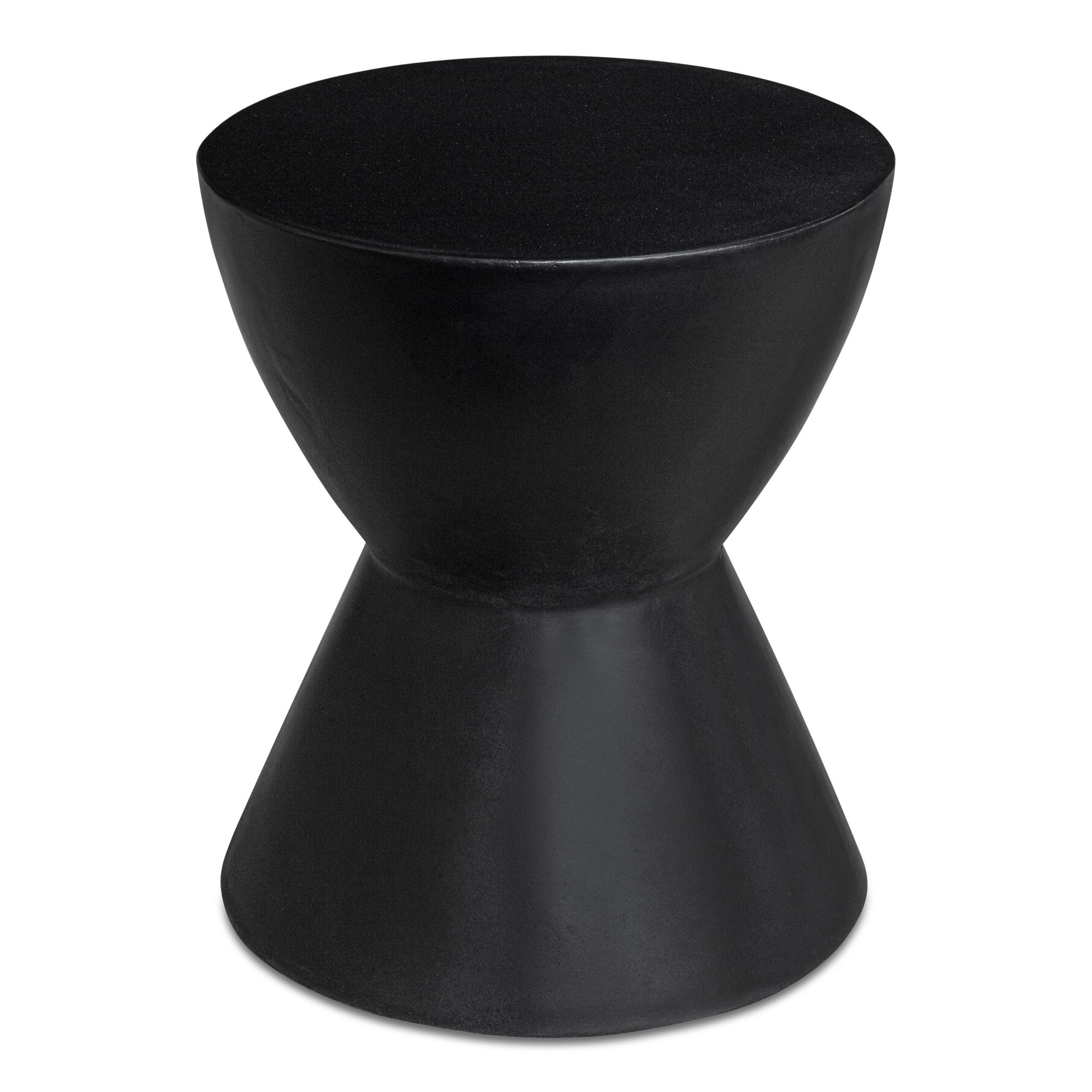 Hourglass Outdoor Stool Black large image 