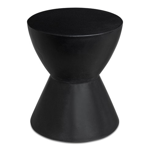 Hourglass Outdoor Stool Black