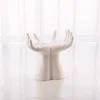 Hands Stool-Matte White, Low Stool by Studio A Home, 23" width x 23" height x 14" depth thumbnail 4