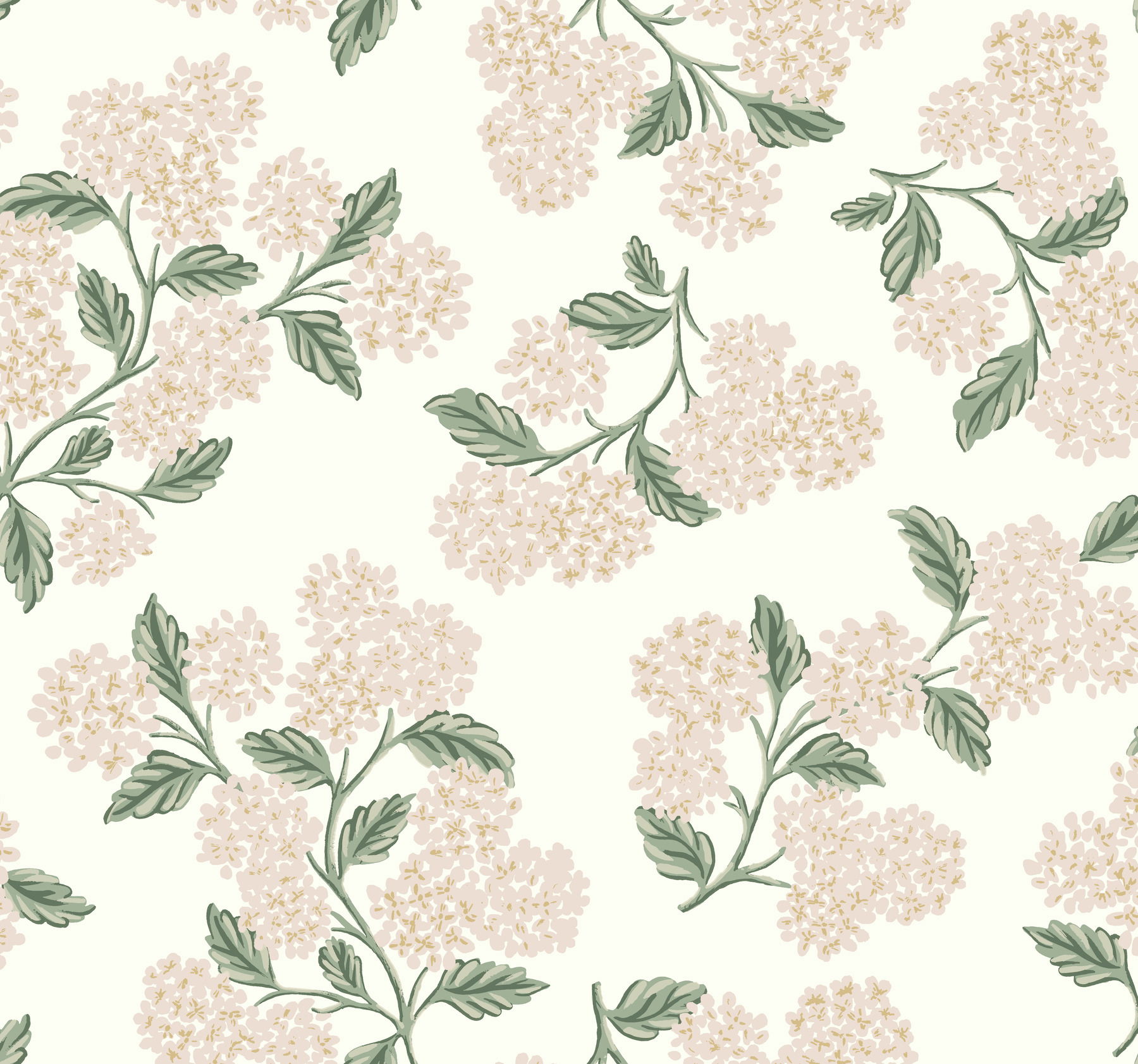 Hydrangea Beige & Pink Wallpaper large image 