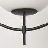 Farrah Frosted Glass Globe set in Matte Black Metal Pendant Ceiling Light thumbnail 7