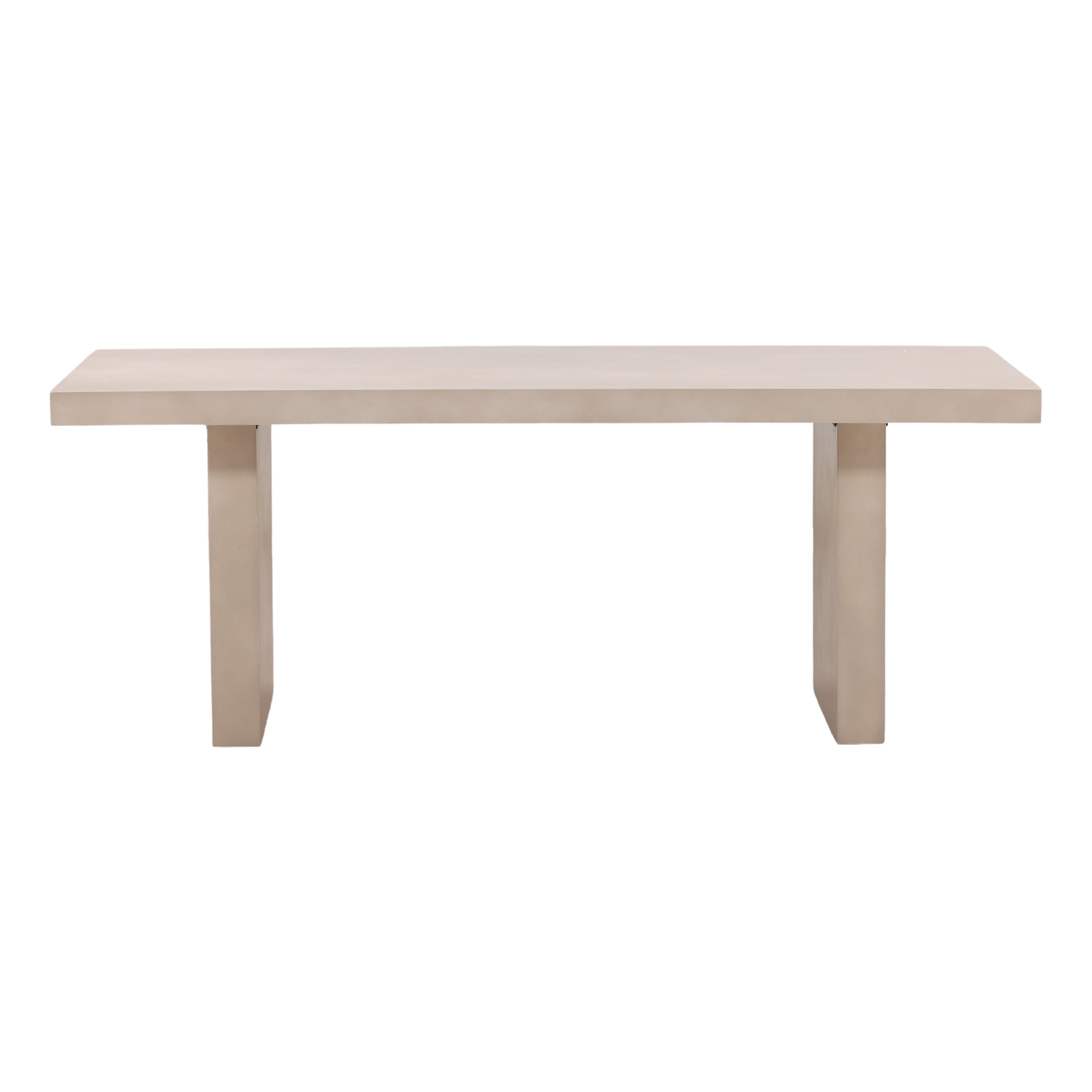 Santino Outdoor Dining Table Sand, by Dovetail, 78.75" width x 30.1" height x 35.3" depth View 2