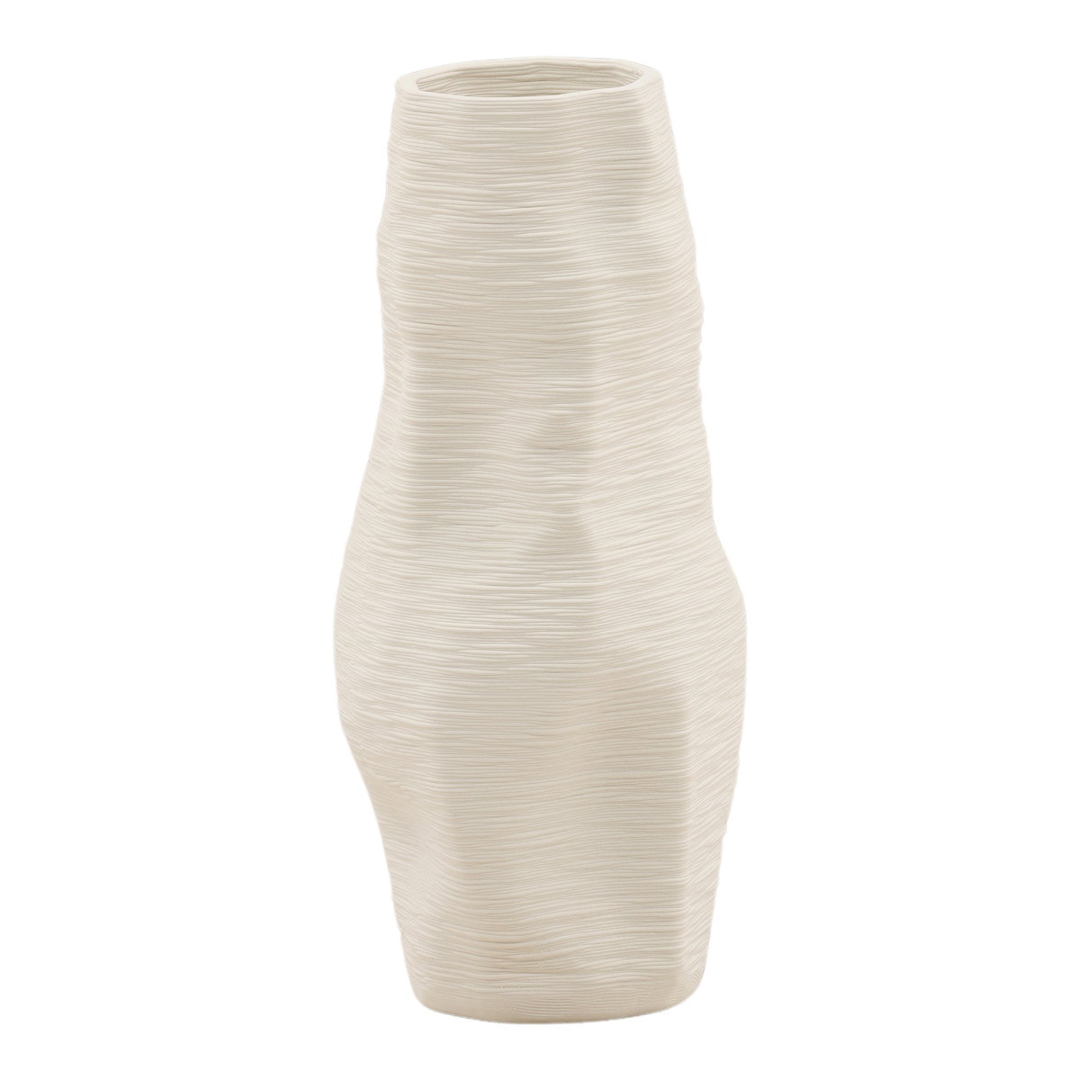 Corvin Vase Ivory Small, Decor by Dovetail, 5.71" width x 13.19" height x 5.71" depth View 1