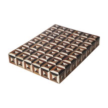 Online Designer Combined Living/Dining Triangle Marquetry Box-Lg