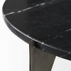 Reinhold II 21L x 21W x 21H Black Marble Top Iron Side Table thumbnail 7