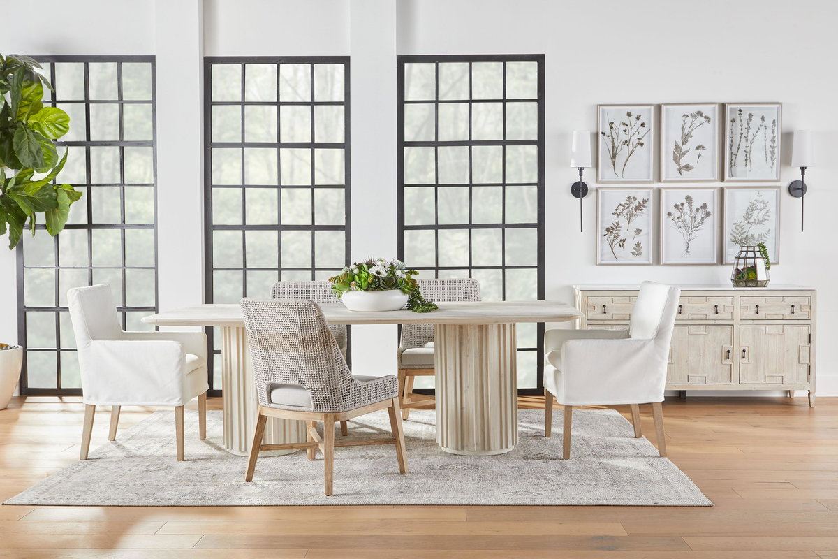 Drake Slipcover Arm Chair, Dining Chair by Essentials for Living, 24" width x 34" height x 24" depth View 11