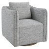 Corben Blue Swivel Chair, Accent Chair by Uttermost, 30" width x 30" height x 30" depth thumbnail 5