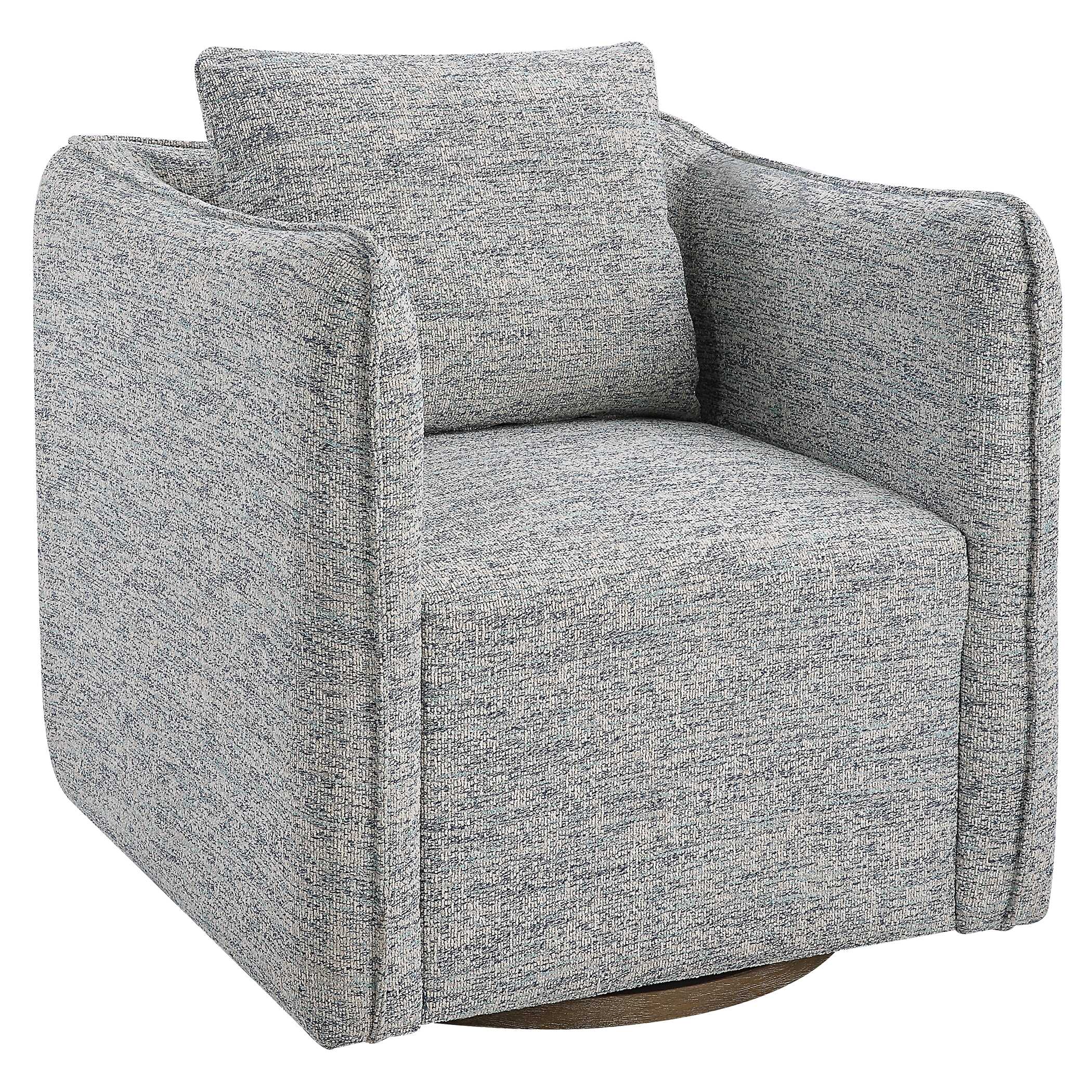 Corben Blue Swivel Chair large image 