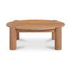 Jack Coffee Table Brushed Natural Oak, by Moe's Home, 43.3" width x 15.7" height x 43.3" depth thumbnail 1