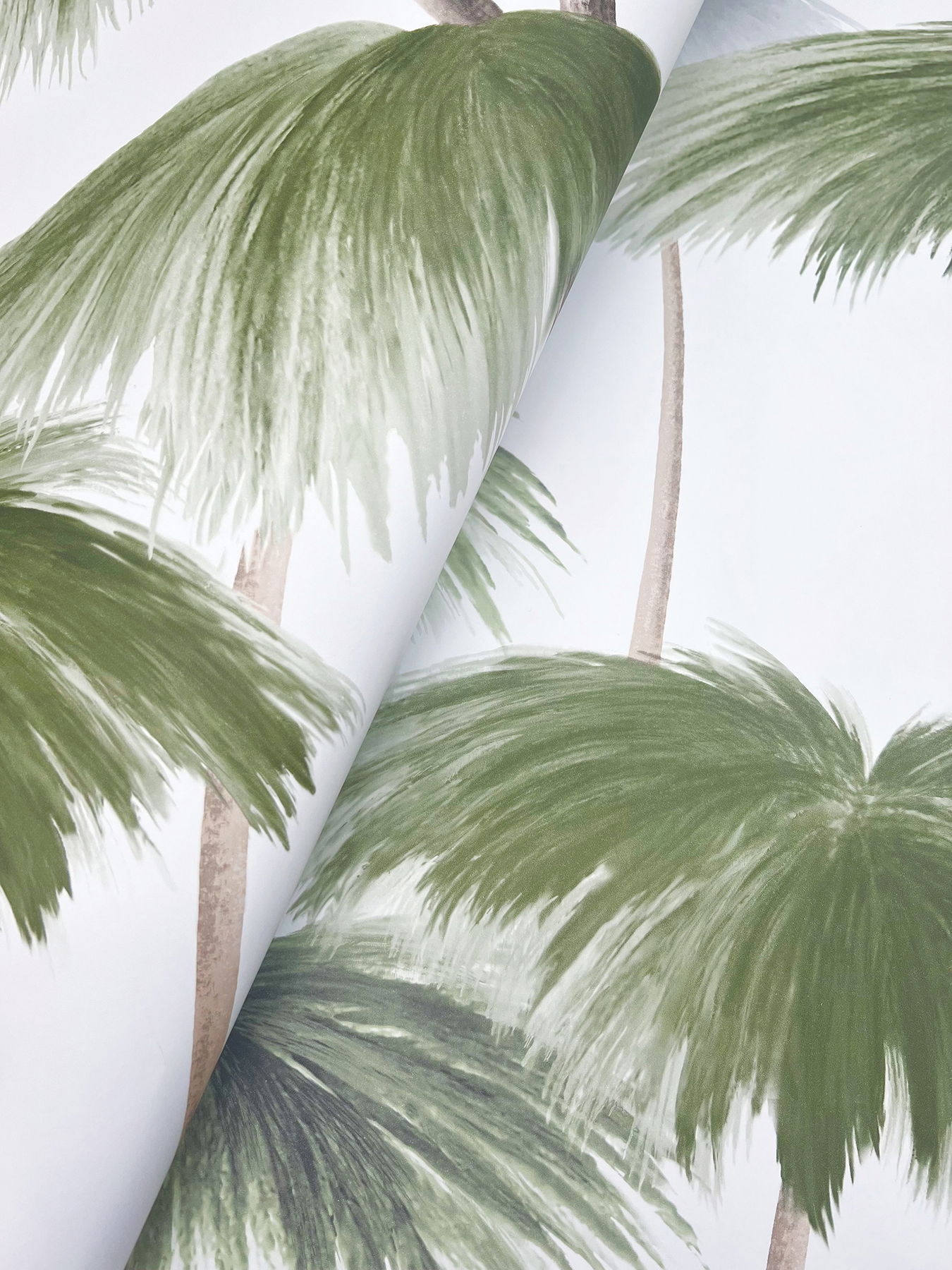 Plein Air Palms Green Wallpaper large image 