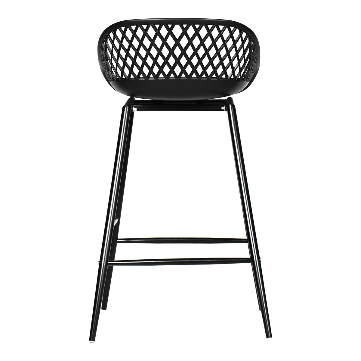 Piazza Outdoor Counter Stool Black - Set Of Two, Outdoor Chair by Moe's Home, 1'7" width x 2'10" height x 1'7" depth View 6