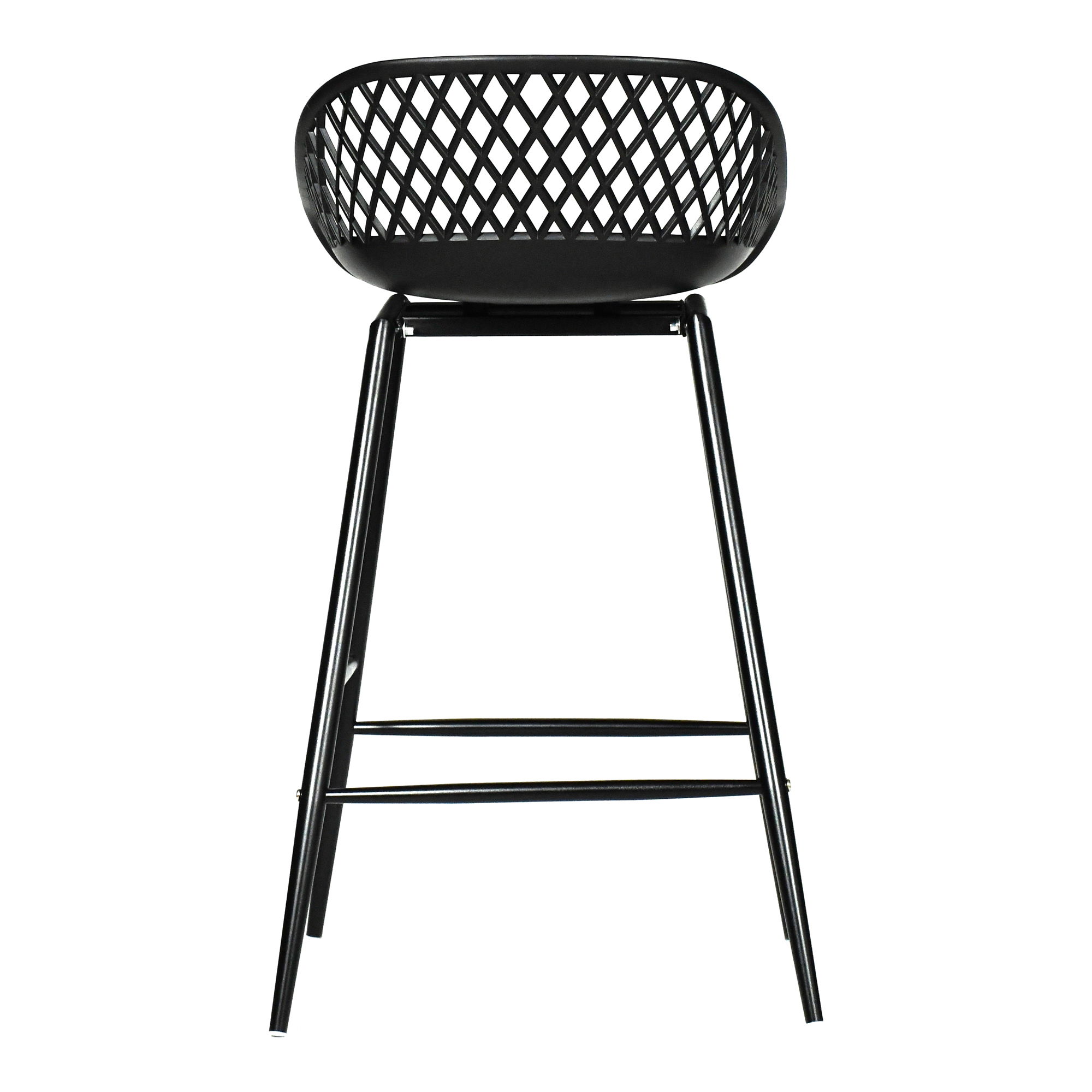 Piazza Outdoor Counter Stool Black - Set Of Two large image 
