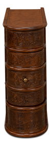 Barnes Leather Book Side Table, Side & End Table by Sarreid, 10" length x 24" width x 24" height thumbnail 4