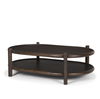 Romi Dark Brown Wood with Bottom Shelf Oval Coffee Table thumbnail 0