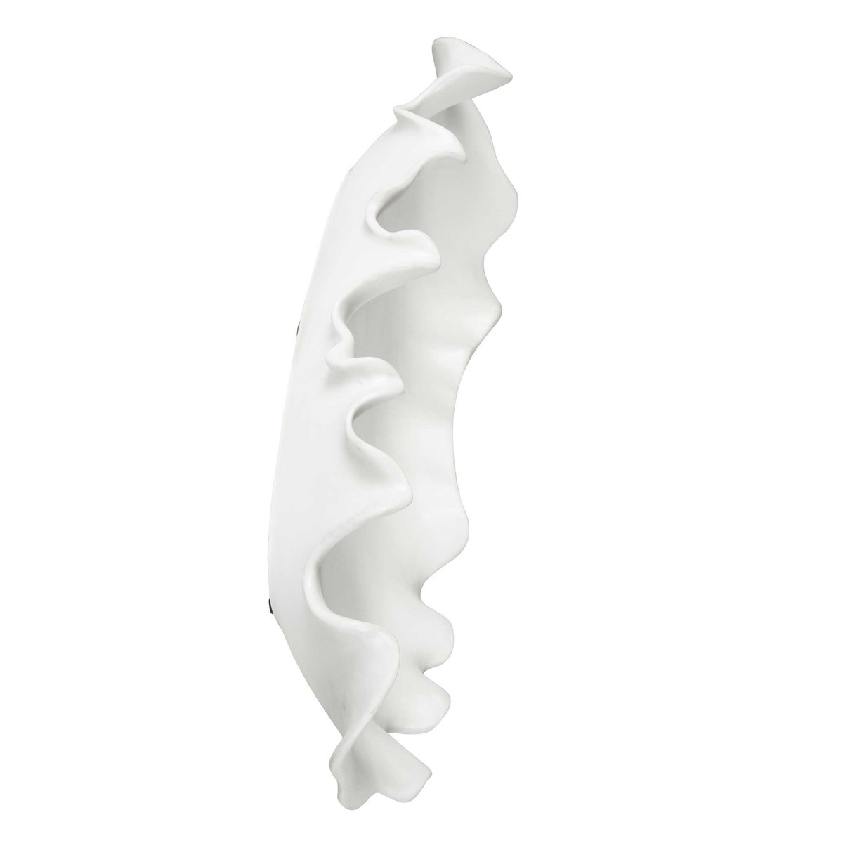 Ruffled Feathers Modern White Bowl, Decorative by Uttermost, 24" width x 4" height x 9.84" depth View 4