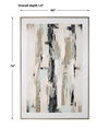 Placidity Hand Painted Abstract Art, Painting by Uttermost, 50" width x 74" height x 1.5" depth thumbnail 3