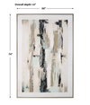 Placidity Hand Painted Abstract Art, by Uttermost, 50" width x 74" height x 1.5" depth thumbnail 3