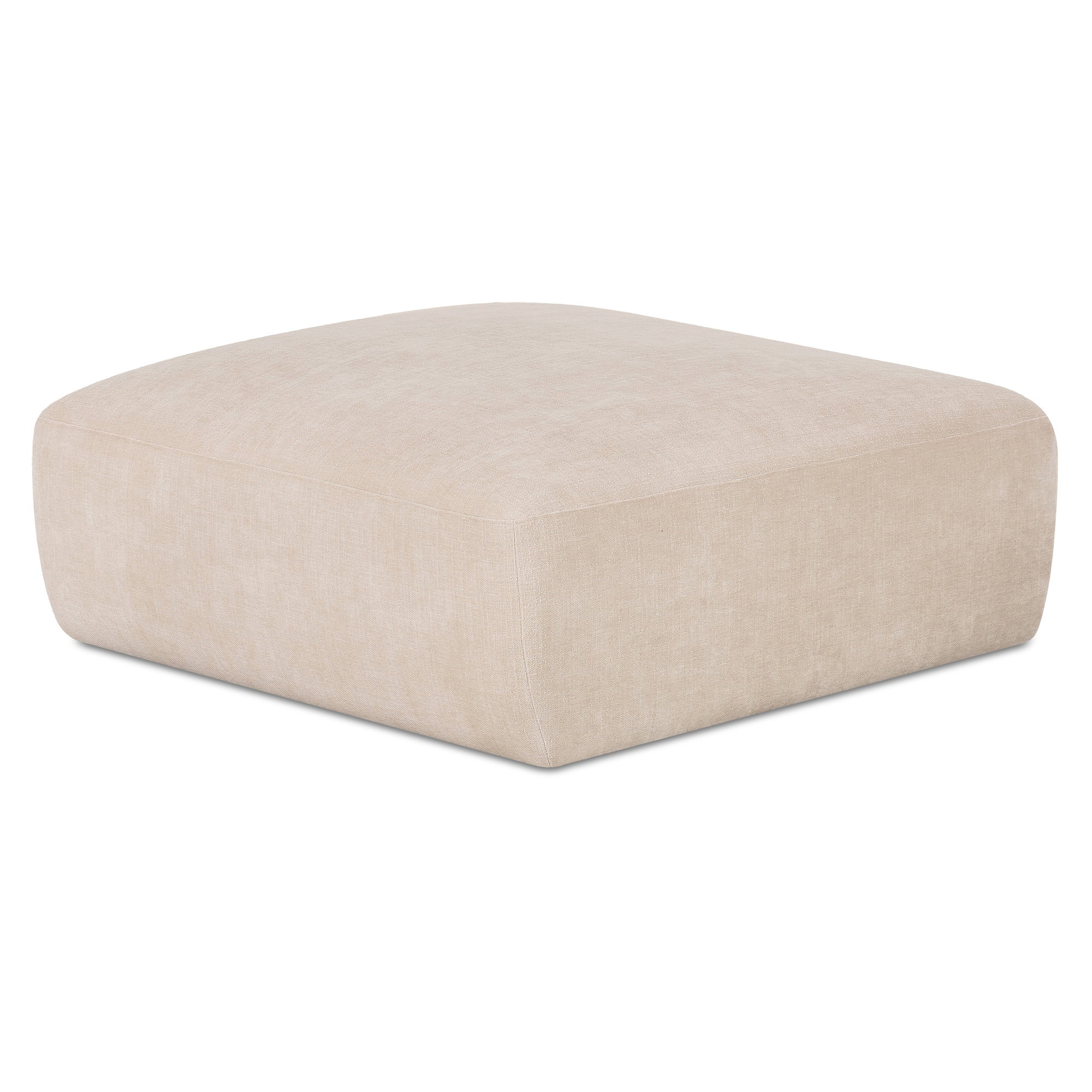 Matina Ottoman Oatmeal, by Moe's Home, 40.9" width x 17.3" height x 40.9" depth View 2