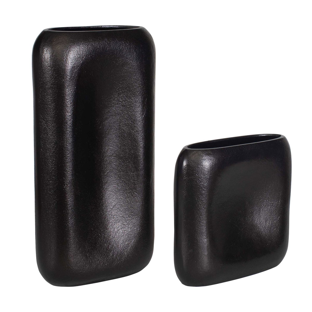 Anodic Dark Brown Vases Set/2, by Uttermost, 9" width x 16.87" height x 3.75" depth View 3