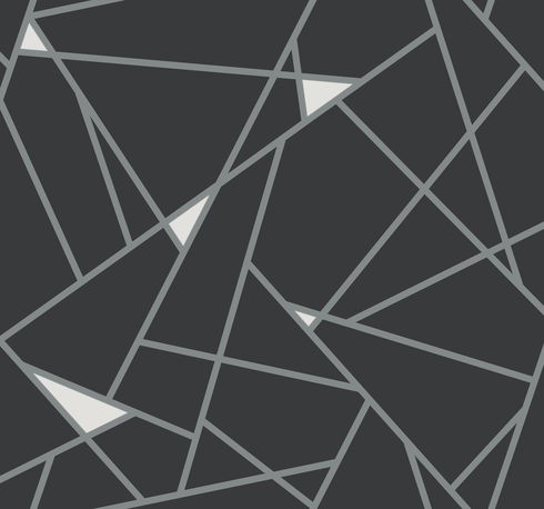 Prismatic Black & Silver Wallpaper