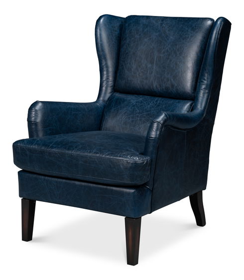 Elite Wing Lounge Chair, Chateau Blue