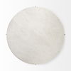 Reinhold 49' Round White Marble Top Gold Metal Base Coffee Table thumbnail 10