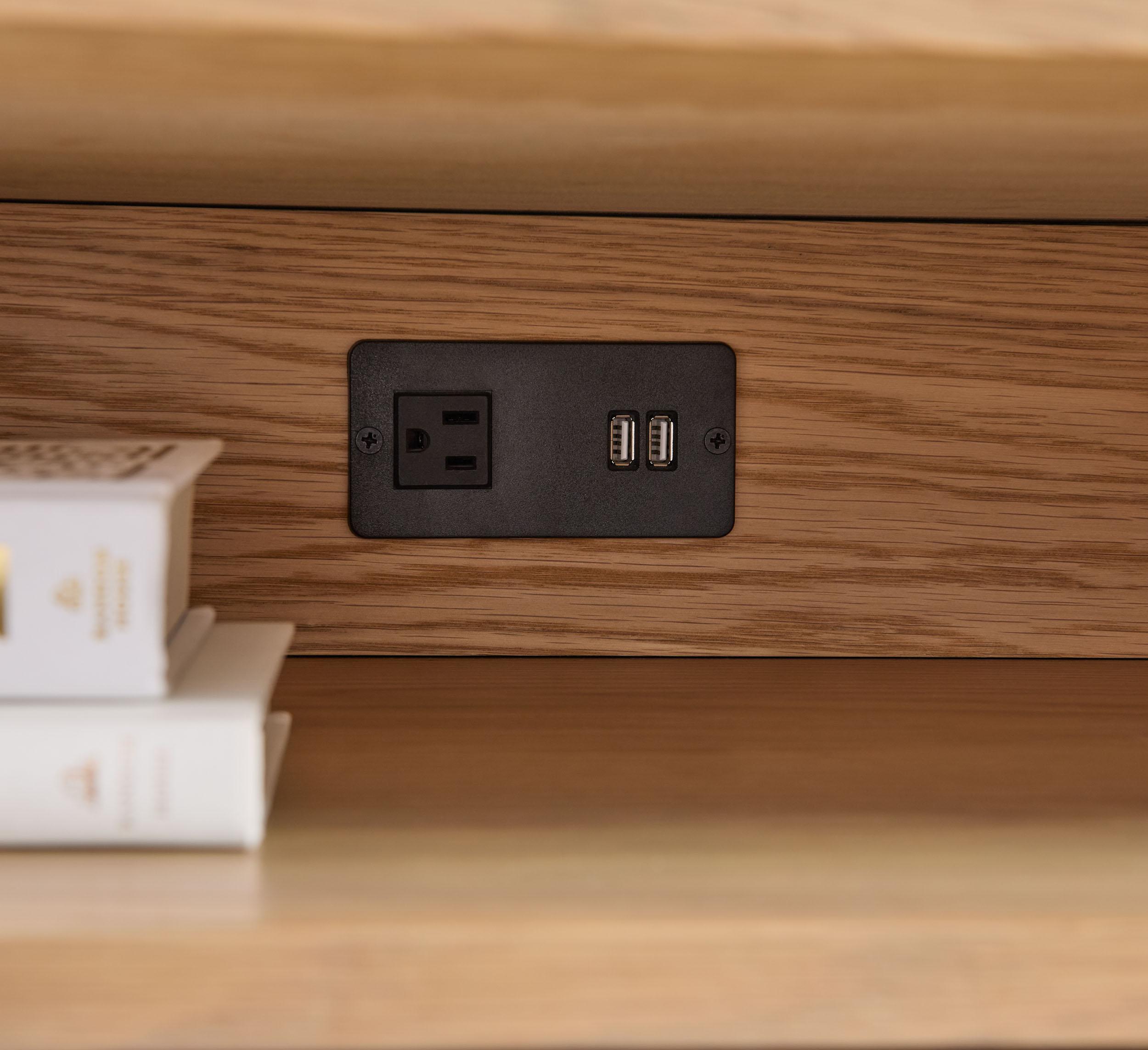 Cambria 2-Drawer Nightstand, by Essentials for Living, 29" width x 26.75" height x 18" depth View 11