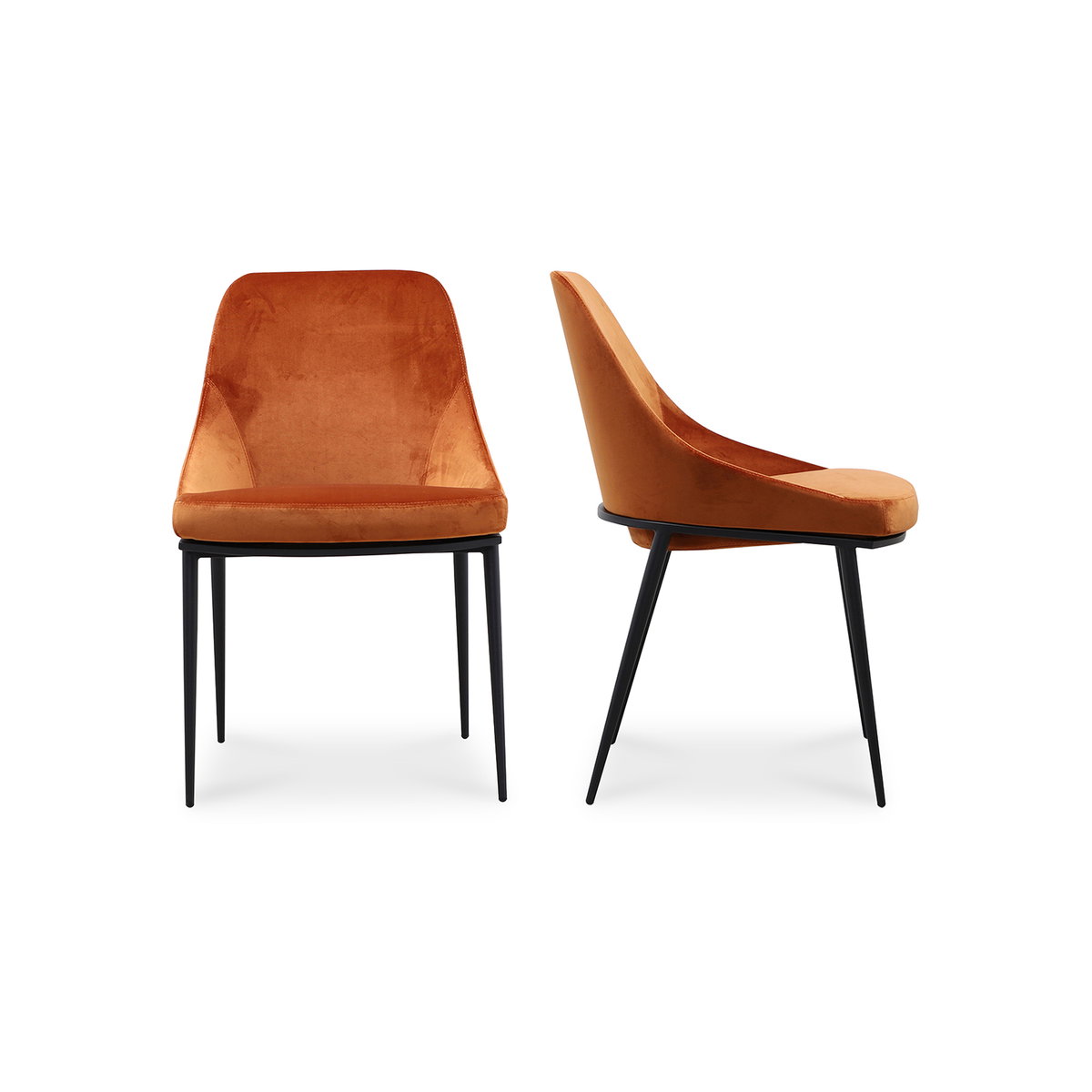 Sedona Dining Chair Amber - Set Of Two, by Moe's Home, 20" width x 31.5" height x 22" depth View 1