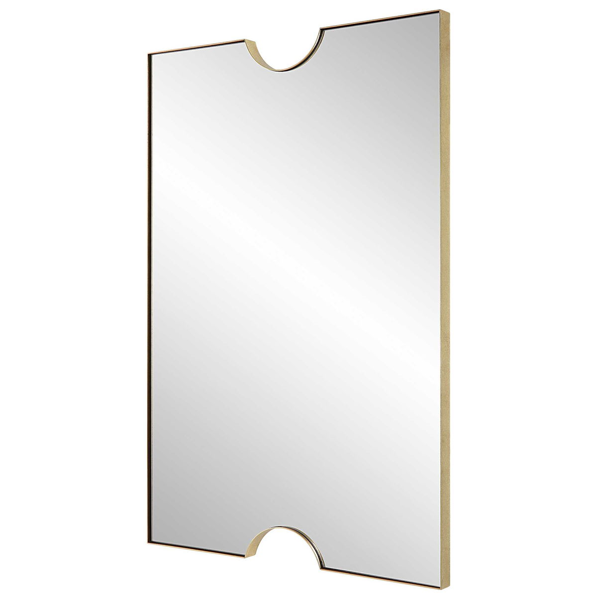 Ticket Gold Vanity Mirror, by Uttermost, 1'11.75" width x 2'11.5" height x 1.12" depth View 5