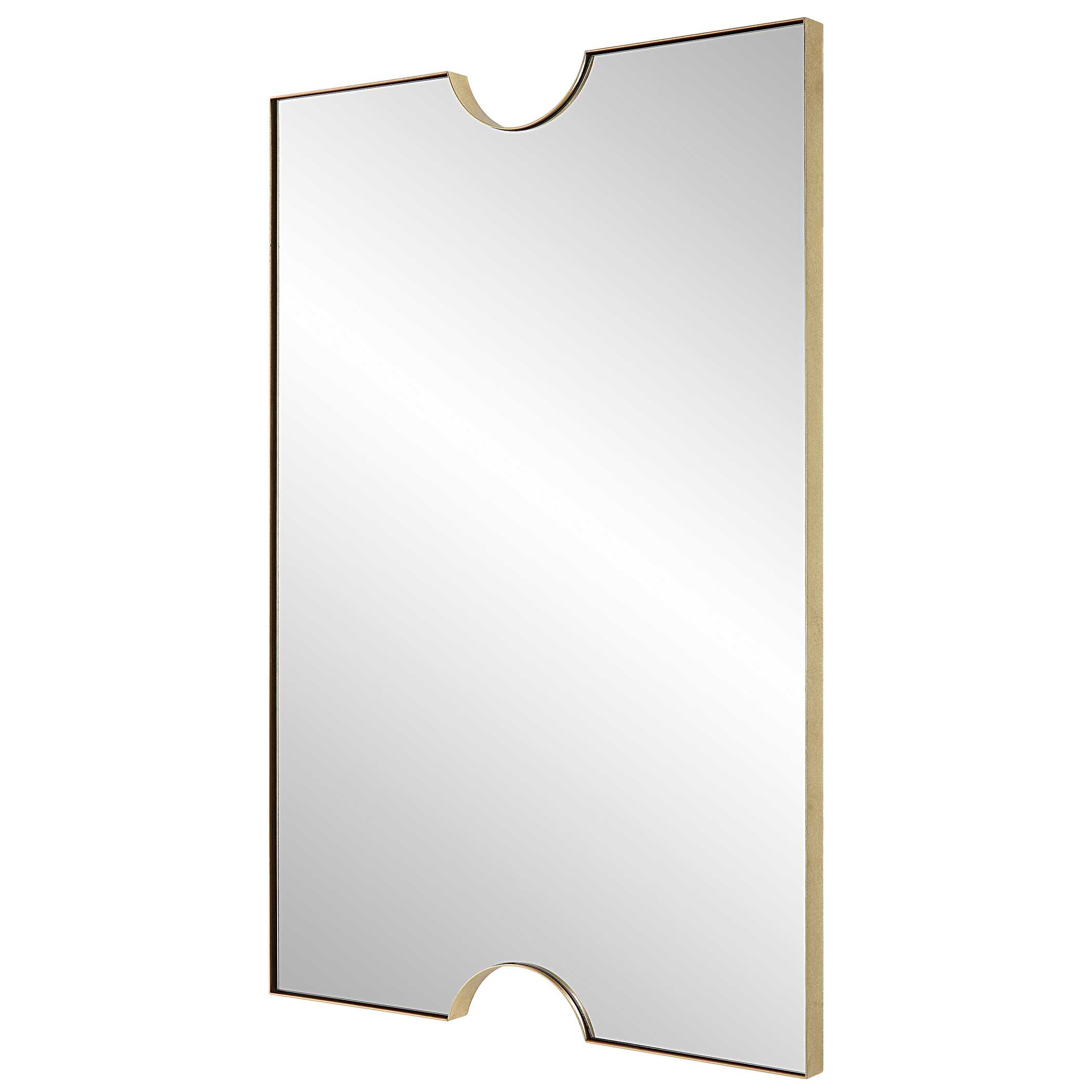 Ticket Gold Vanity Mirror, by Uttermost, 23.75" width x 35.5" height x 1.12" depth View 5