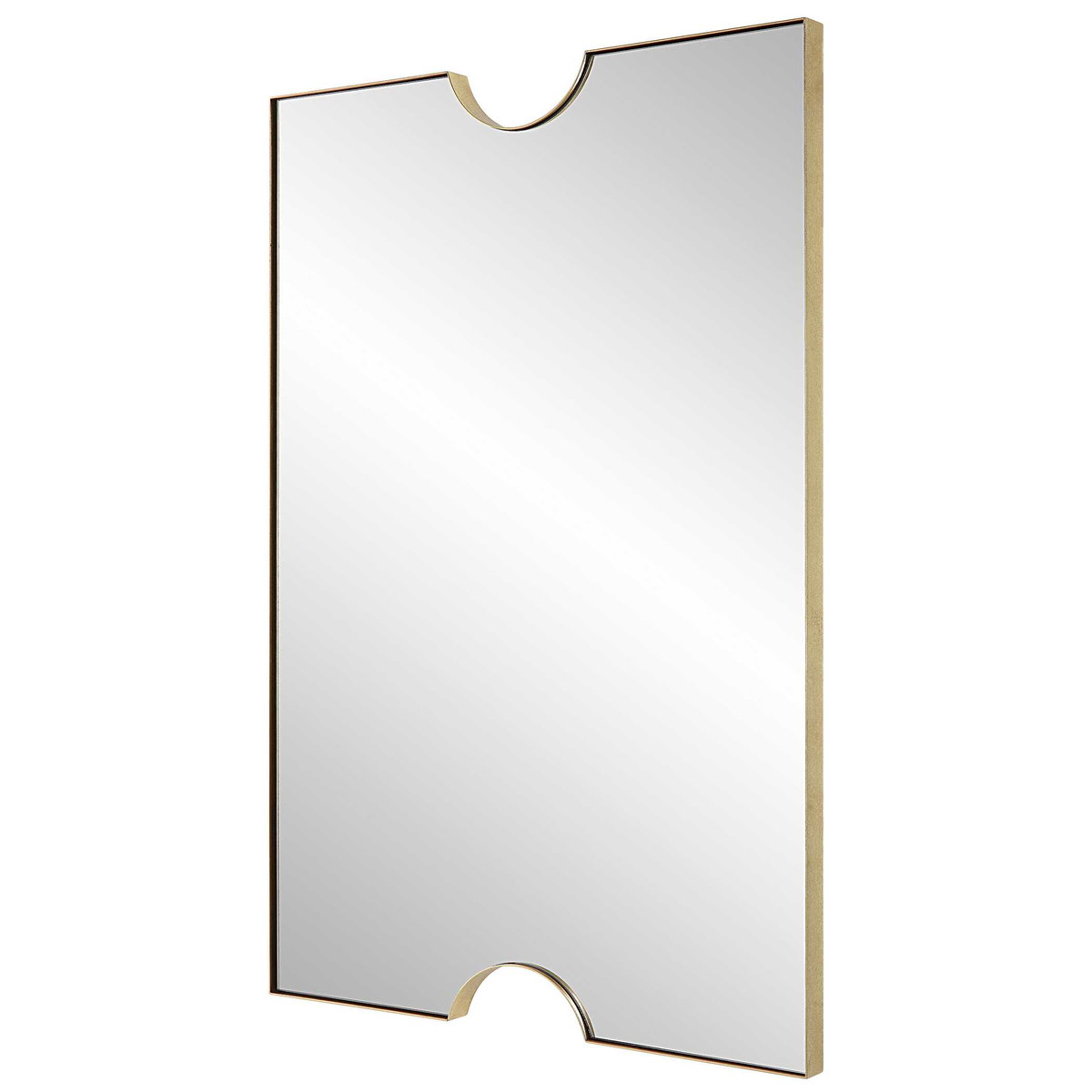 Ticket Gold Vanity Mirror, by Uttermost, 23.75" width x 35.5" height x 1.12" depth View 5