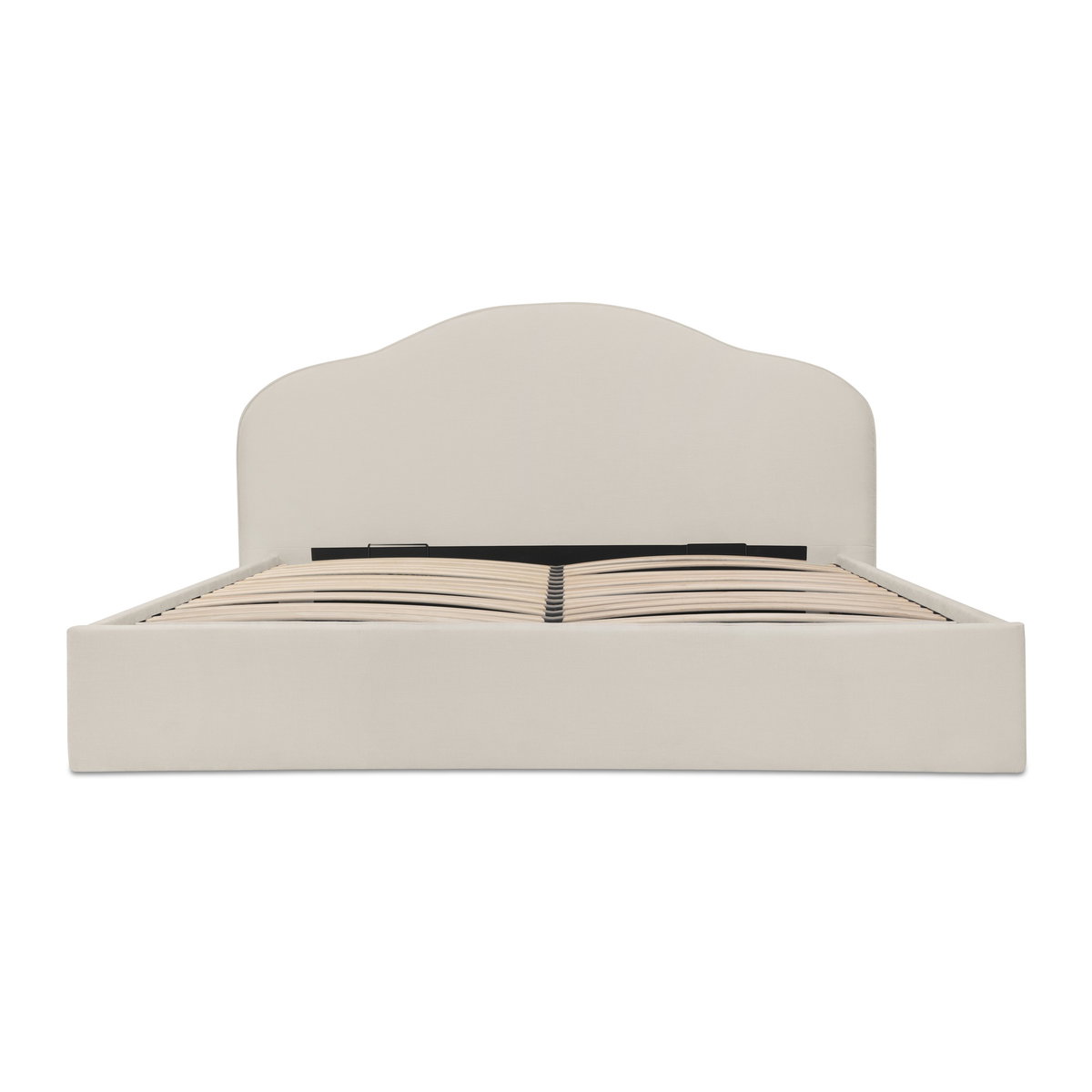 Maggie King Storage Bed Cream, by Moe's Home, 7'3.99" width x 3'9.86" height x 7'3.6" depth View 4