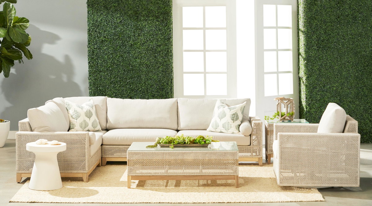 Tropez Outdoor Swivel Rocker Sofa Chair, Seating by Essentials for Living, 36.5" width x 35" height x 35" depth View 14