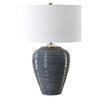 Moher Glossy Blue Table Lamp, by Uttermost, 1'6" width x 2'2" height x 1'6" depth thumbnail 5