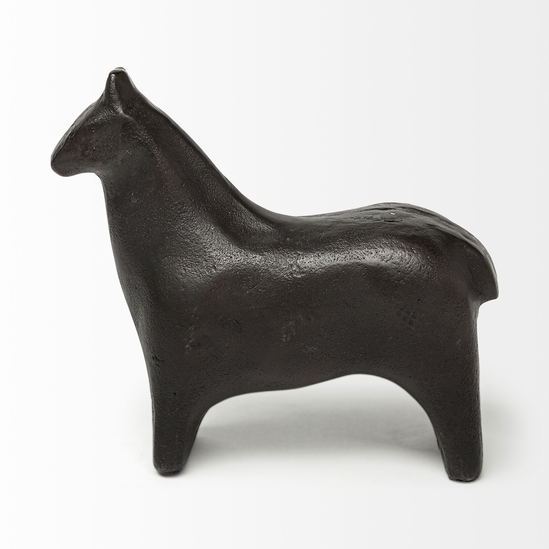 Sphynx II 7L x 2W Black Cast Aluminum Horse Shaped Object large image 