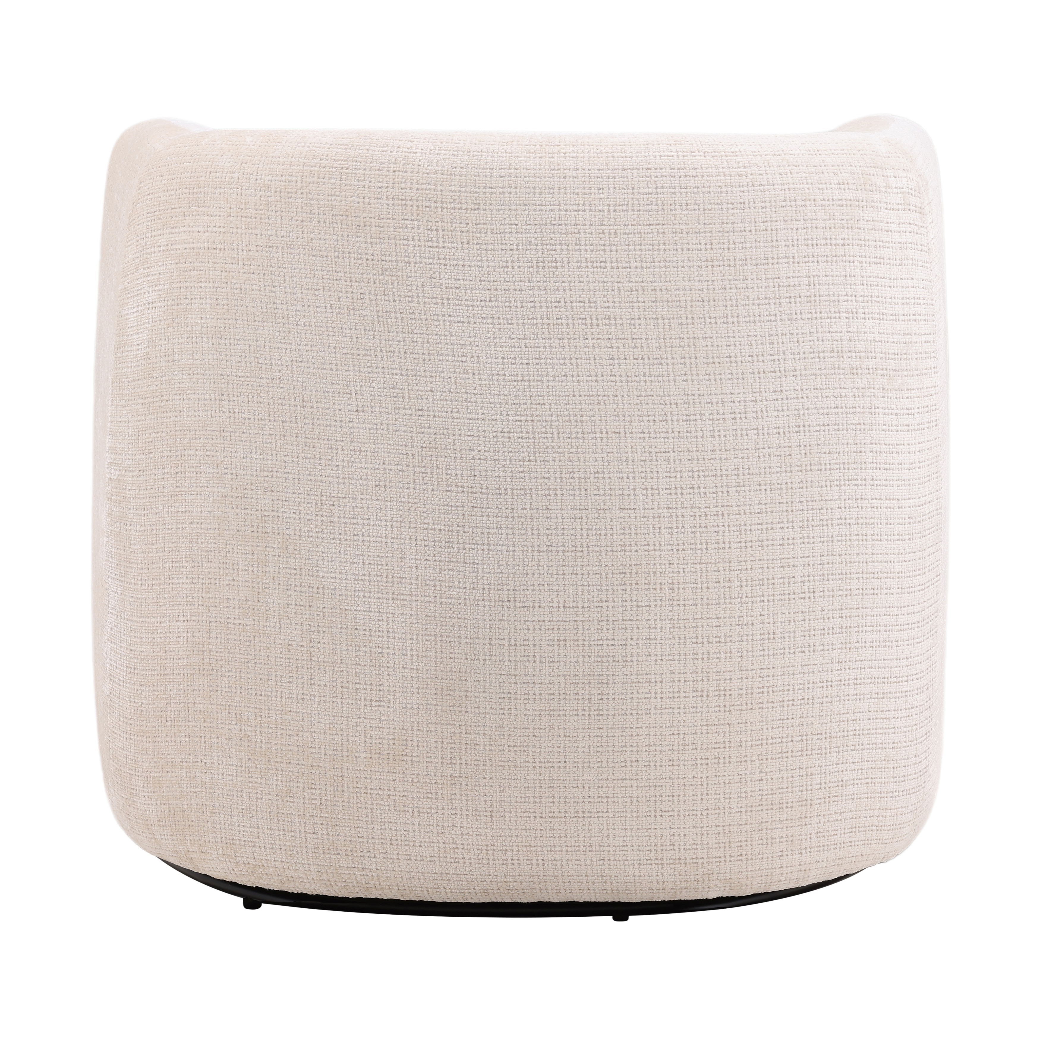 Neva Swivel Chair Cream, Accent Chair by Dovetail, 32.5" width x 28" height x 35.5" depth View 4