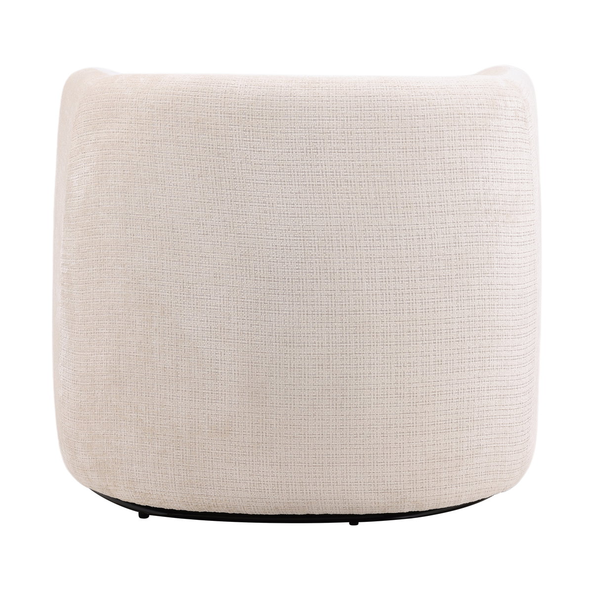 Neva Swivel Chair Cream, Accent Chair by Dovetail, 32.75" width x 28" height x 35.75" depth View 4