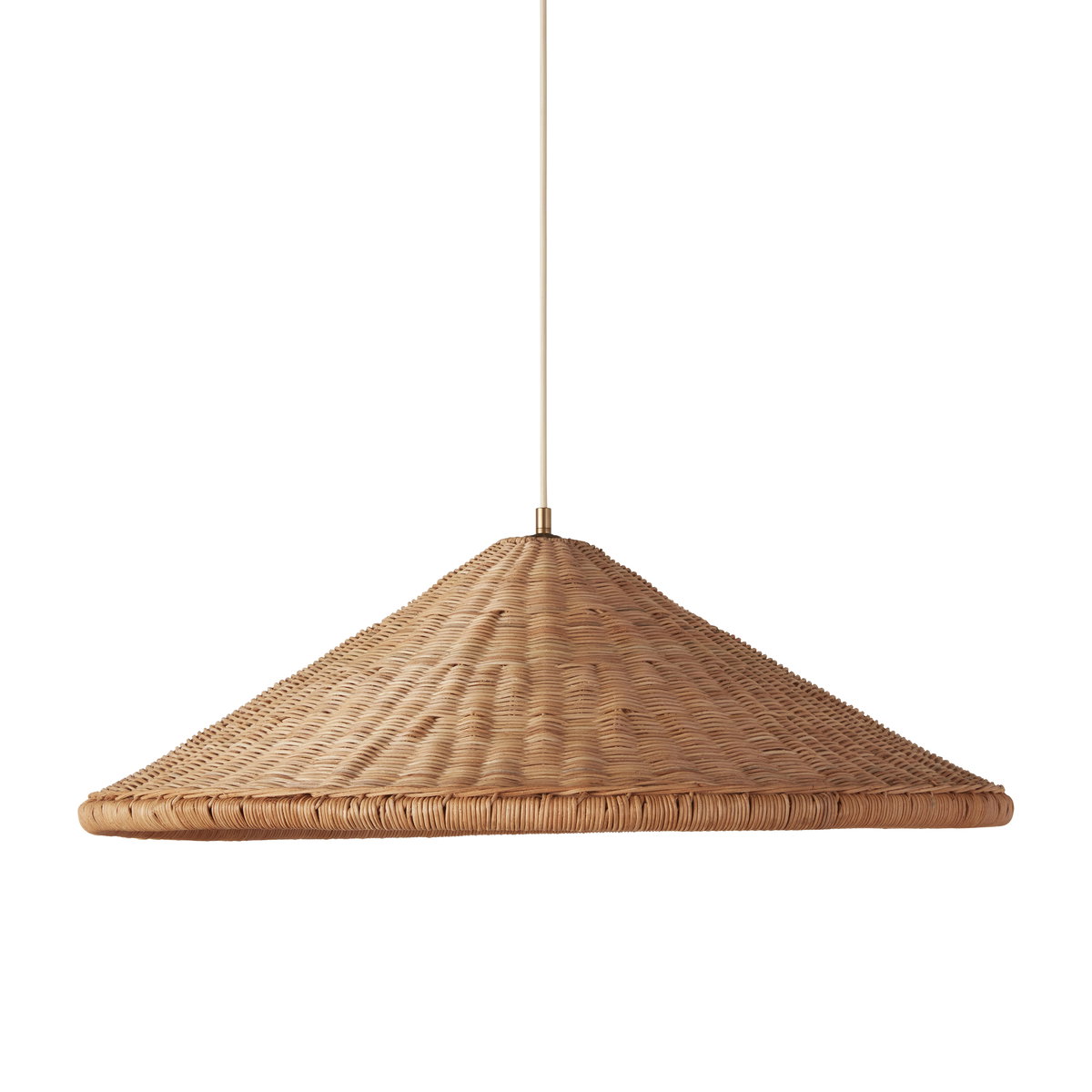 Kasbah Rattan Pendant, by Woven, 10.75" height x 32.25" diameter View 1