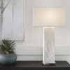 Pillar White Marble Table Lamp thumbnail 1