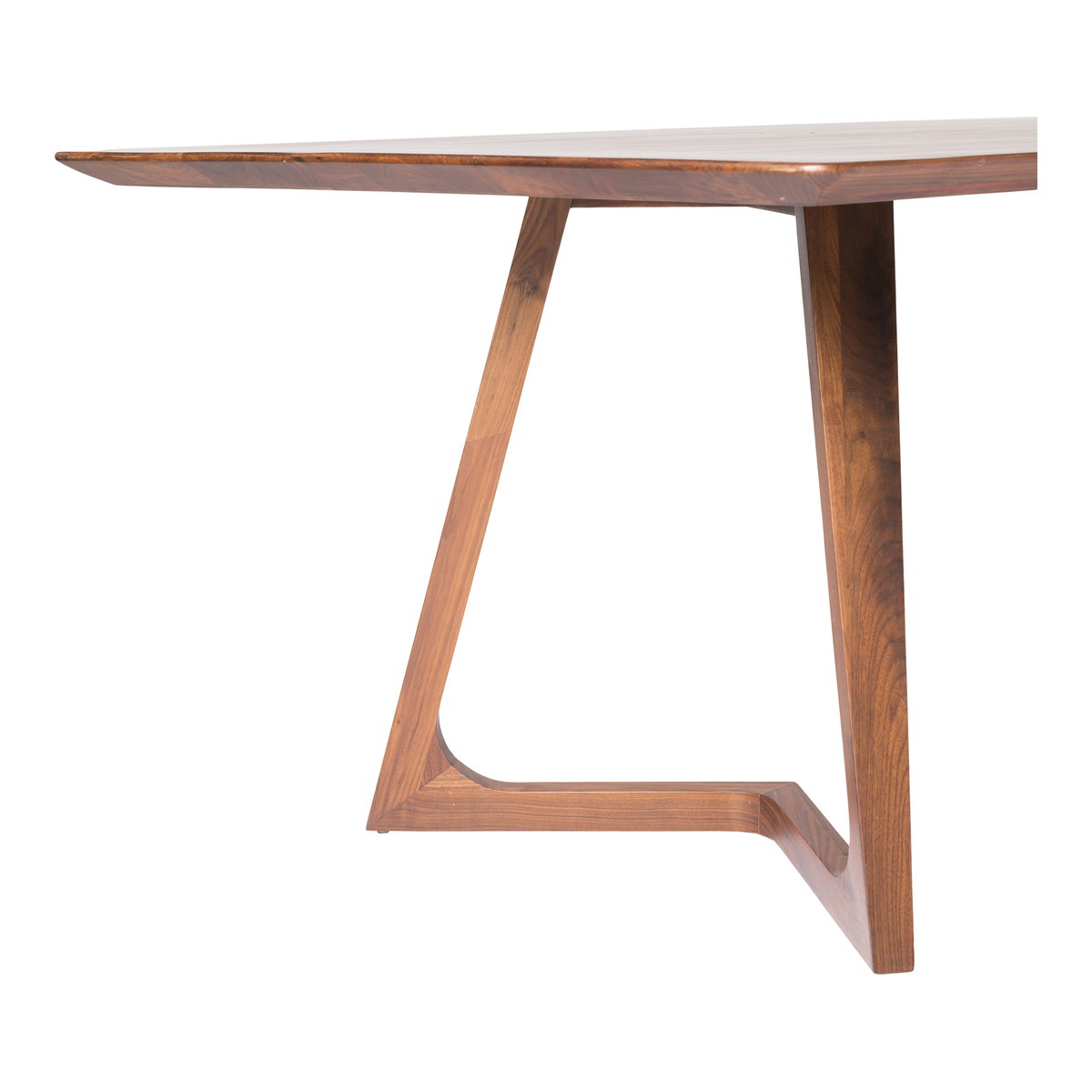 Godenza Rectangular Dining Table Walnut, by Moe's Home, 71" width x 29.5" height x 35.5" depth View 5