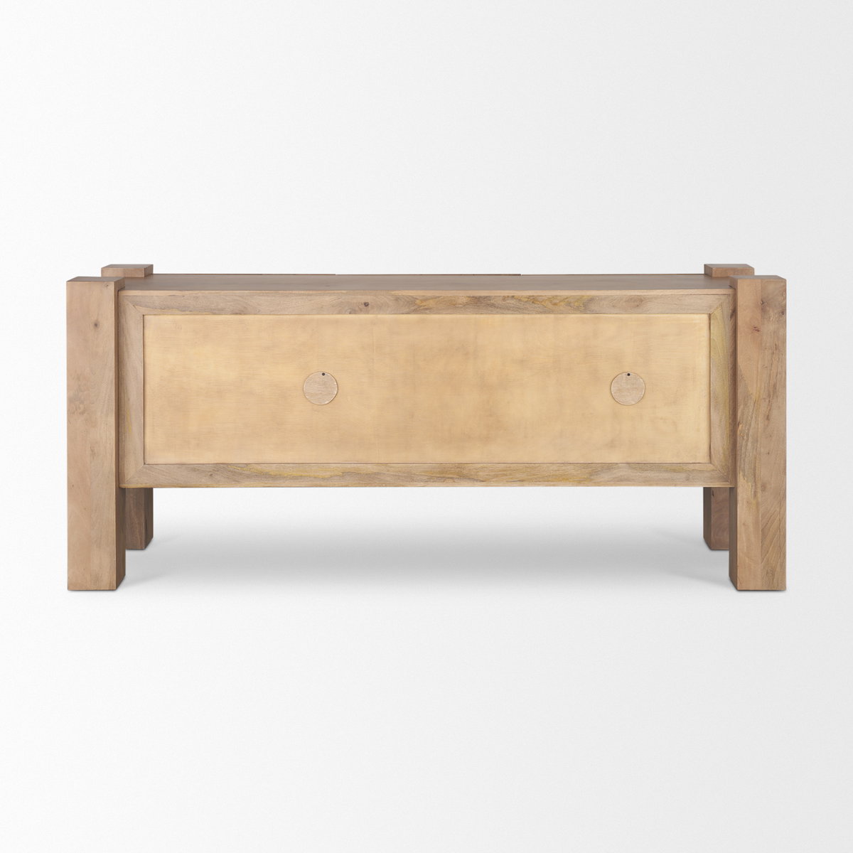 Beth Light Brown Wood with 3 Doors Sideboard, Sideboards & Buffet by Mercana, 74.5" length x 20" width x 32.75" height View 6