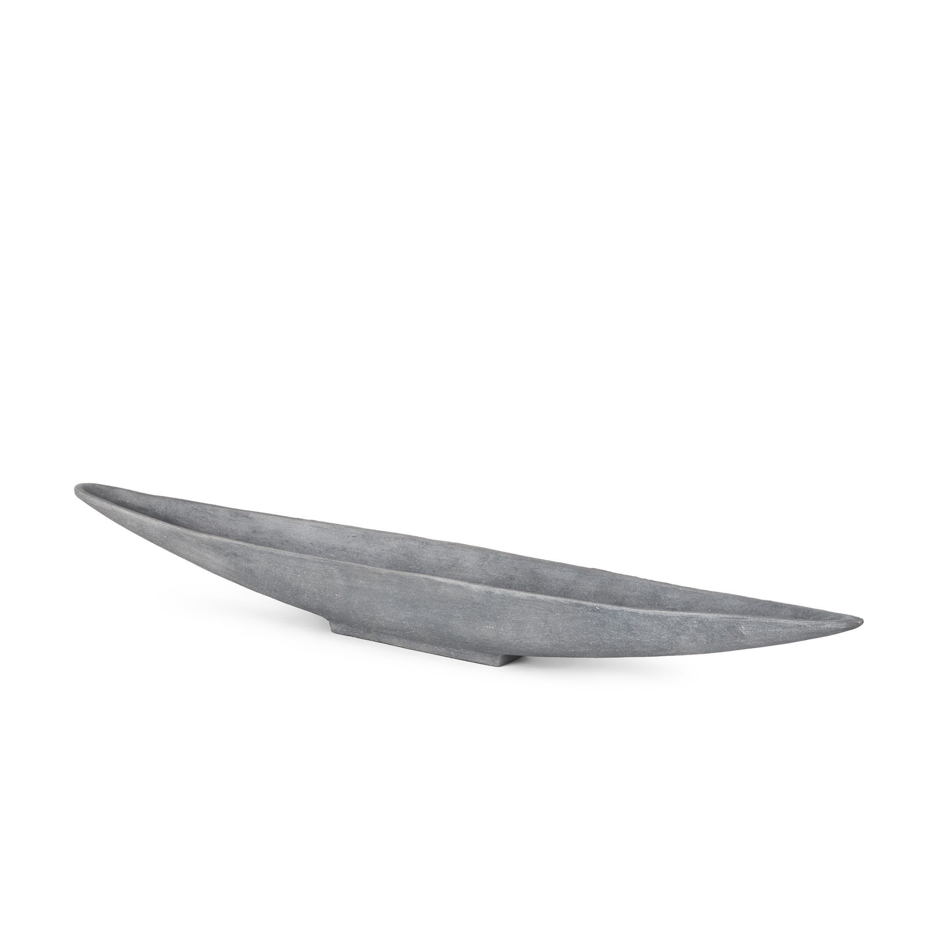 Piero Large Concrete Finished Metal Decorative Bowl, by Mercana, 39" length x 5" width x 4.33" height View 1