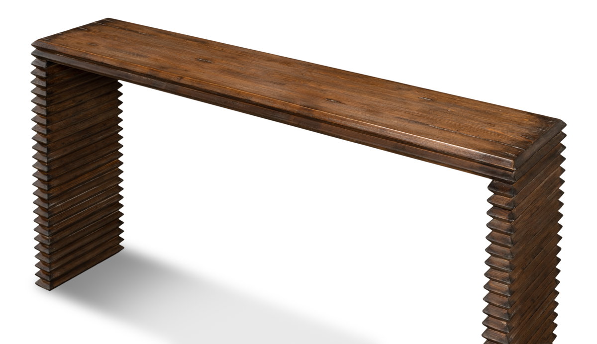 Stacked Console Table, by Sarreid, 1'1" length x 5'3" width x 2'8" height View 10