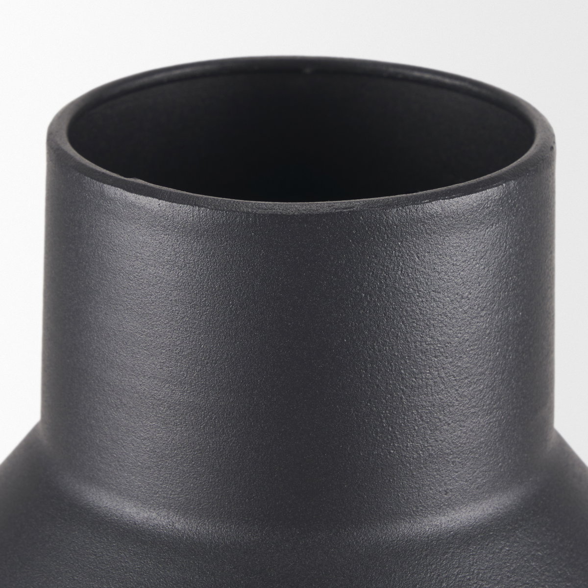 Tosca Tall Matte Black Metal Vase, by Mercana, 6.3" length x 6.3" width x 13.98" height View 7