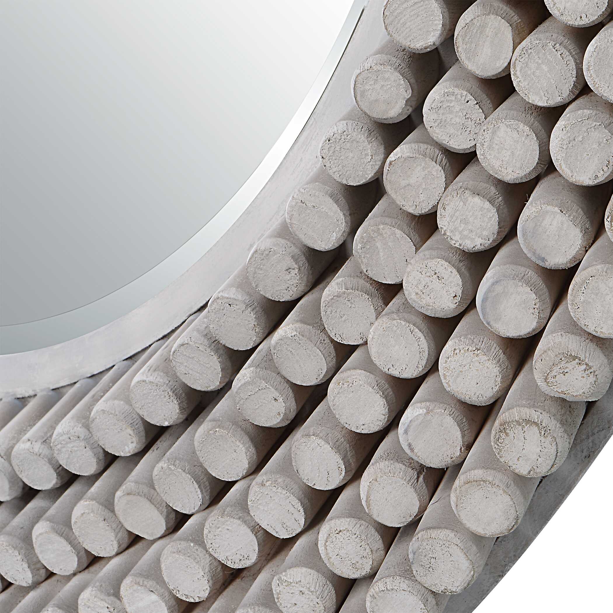 Portside Round Gray Mirror, by Uttermost, 39.75" width x 39.75" height x 3" depth View 6