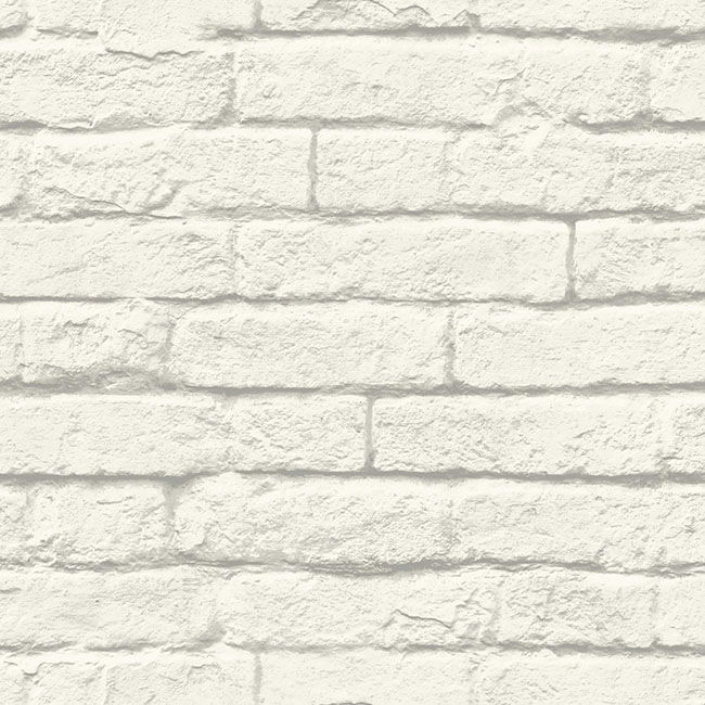 Brick & Mortar White & Grey Wallpaper large image 