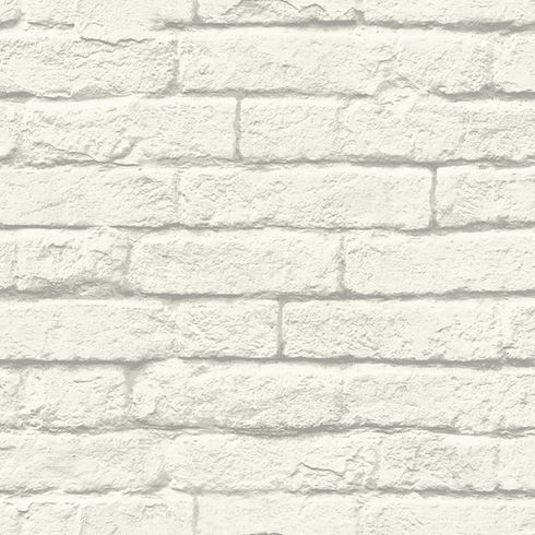 Brick & Mortar White & Grey Wallpaper