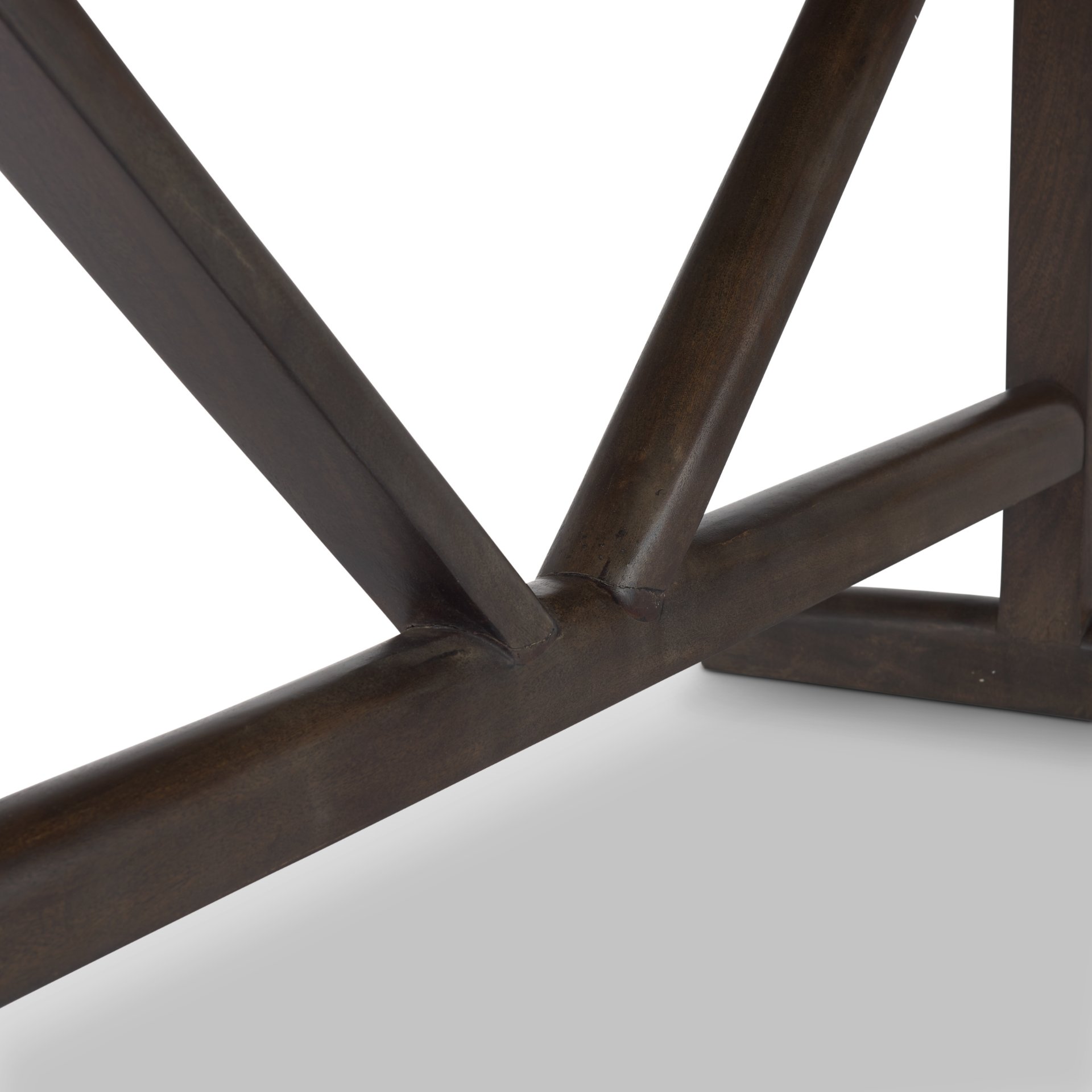 Viktor 94'L Dark Brown Solid Wood Dining Table, by Mercana, 94" length x 42" width x 30" height View 8